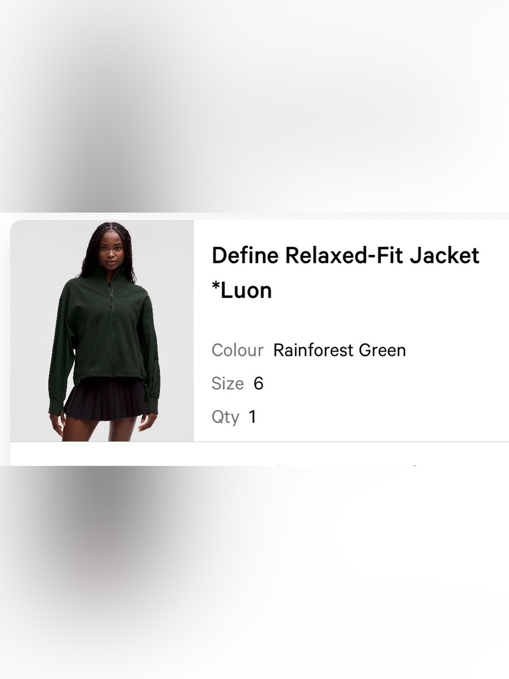 lululemon athletica Rainforest Green Define Relaxed-Fit Jacket